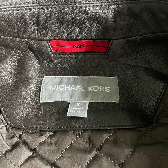 Espresso Brown Michael Kors leather jacket - Picture 3 of 6